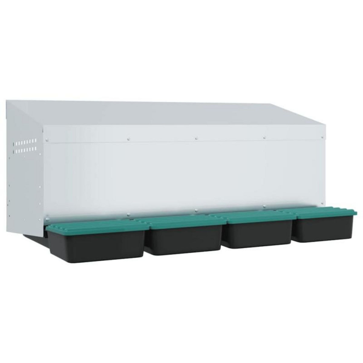 VIDAXL Nichoir à poules4 compartiments, fixation murale, acier galvanisé