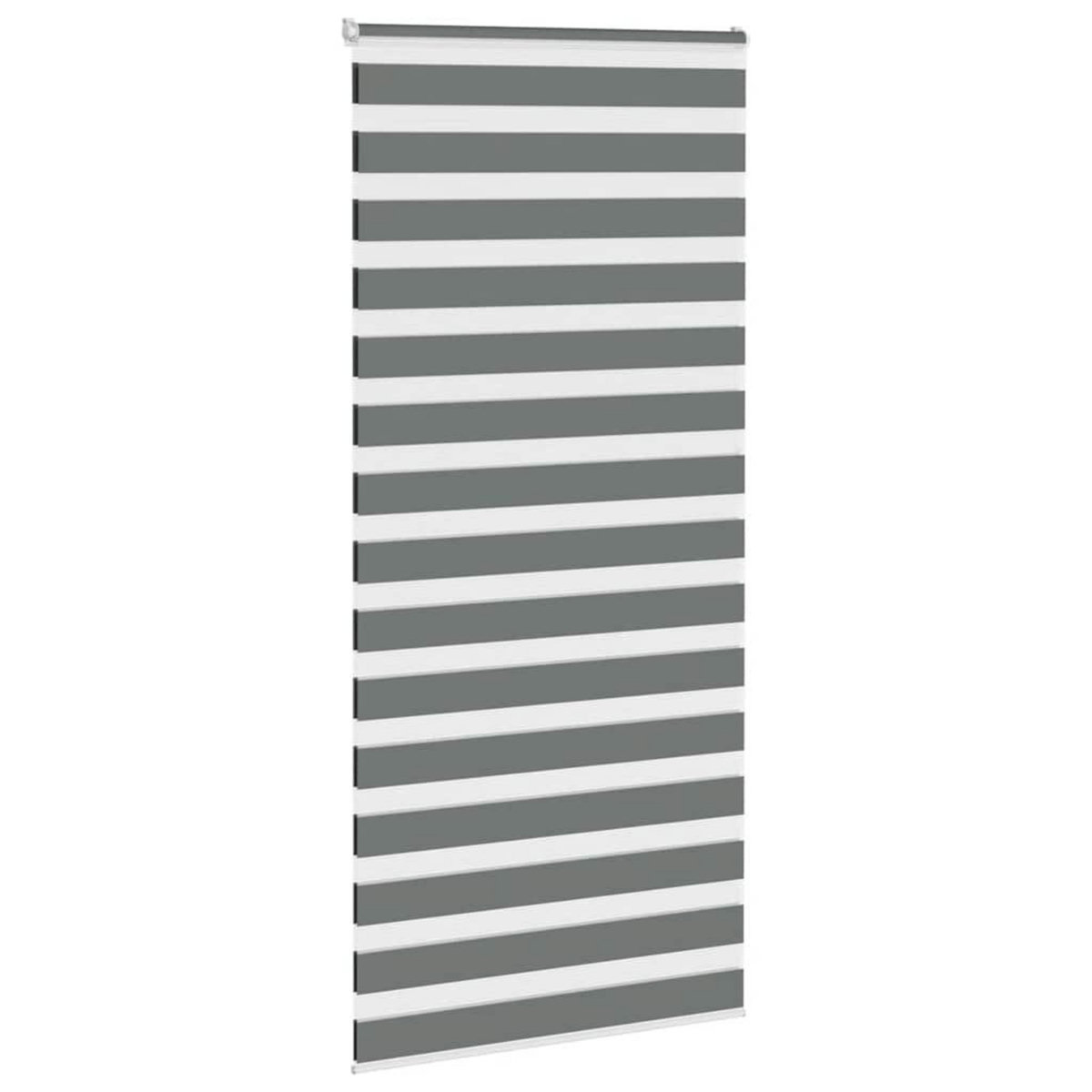 VIDAXL Store zebre gris fonce largeur du tissu 100,9 cm polyester