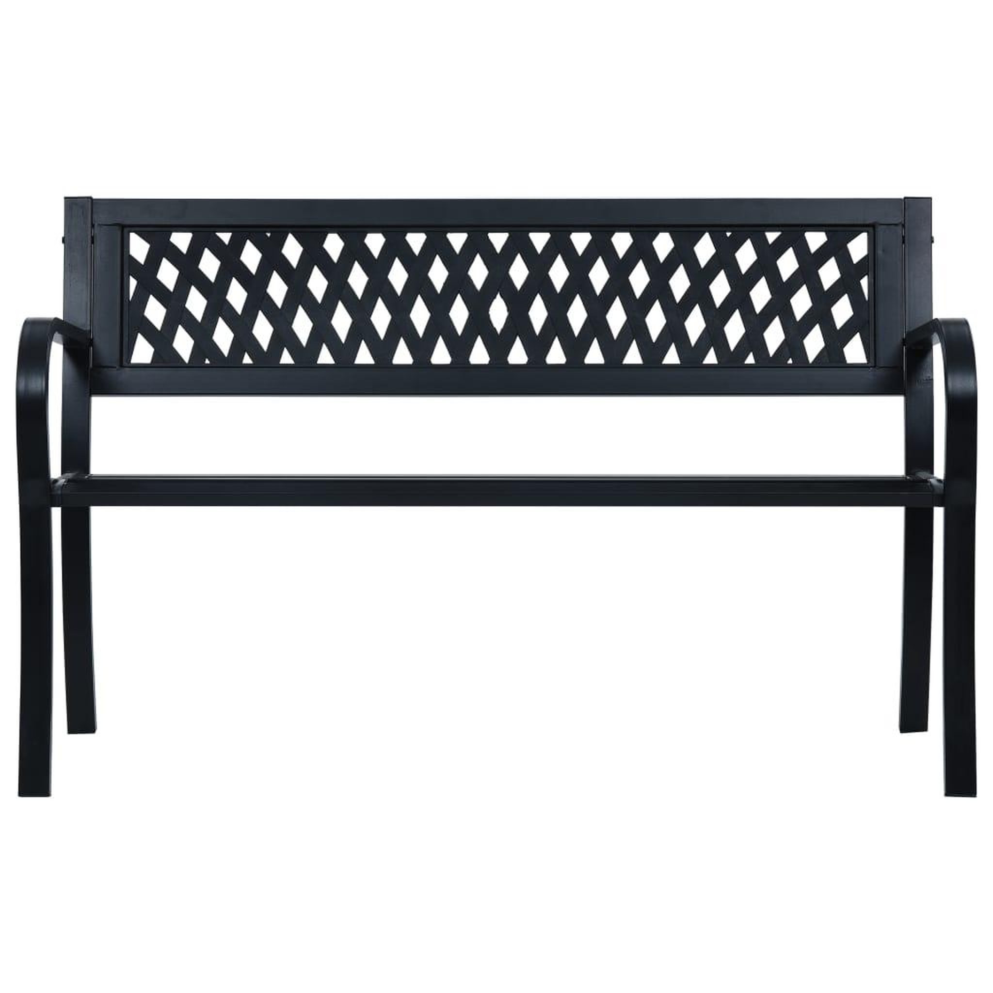 Voir la diapositive 2 : VIDAXL Banc de jardin 125 cm Noir Acier