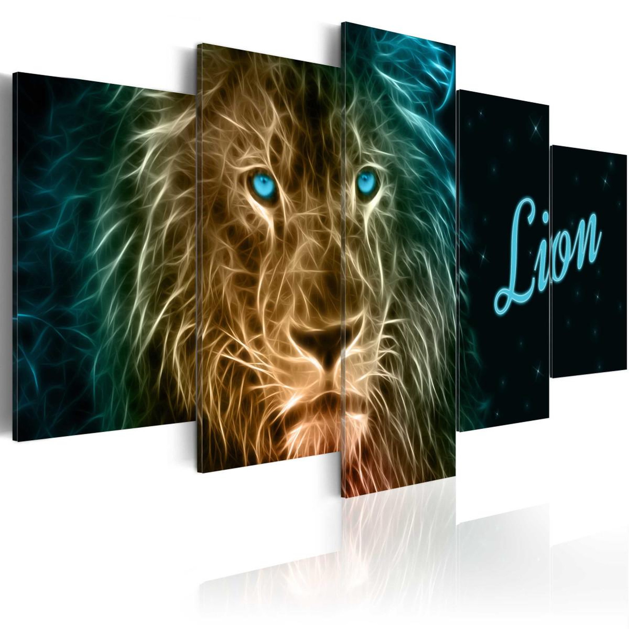 Voir la diapositive 1 : Paris Prix Tableau imprimé  gold lion