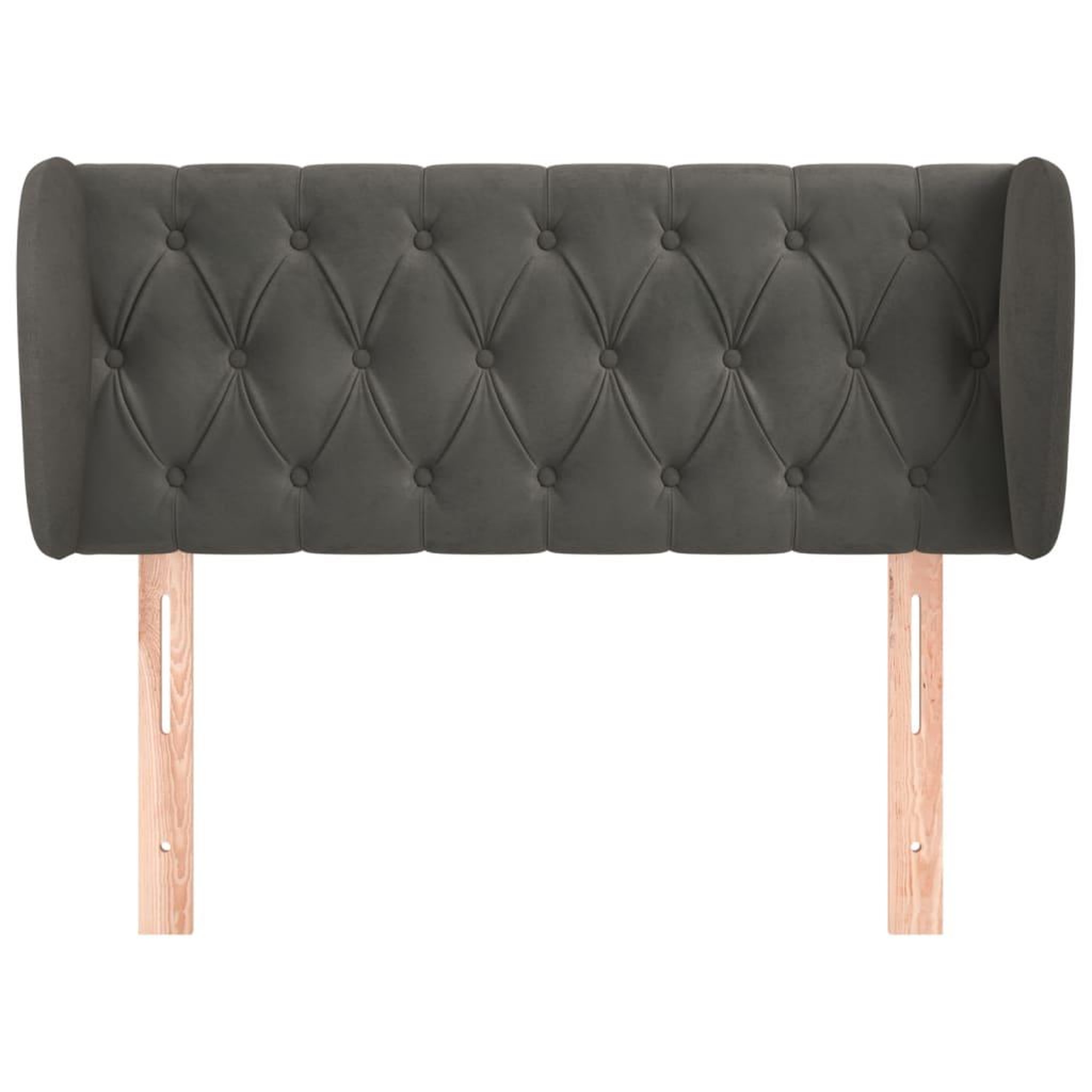 Voir la diapositive 3 : VIDAXL Tete de lit avec oreilles Gris fonce 93x23x78/88 cm Velours