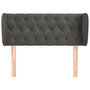 Voir la diapositive 3 : VIDAXL Tete de lit avec oreilles Gris fonce 93x23x78/88 cm Velours