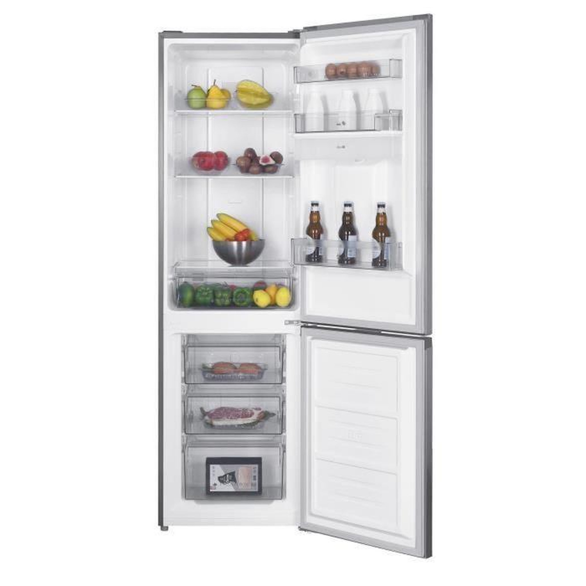 Voir la diapositive 3 : CONTINENTAL EDISON Réfrigérateur congélateur bas 251L Total No Frost Inox