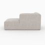 Voir la diapositive 4 : Rendez vous déco Méridienne d'angle à droite pour canapé modulable en tissu beige-Hestia