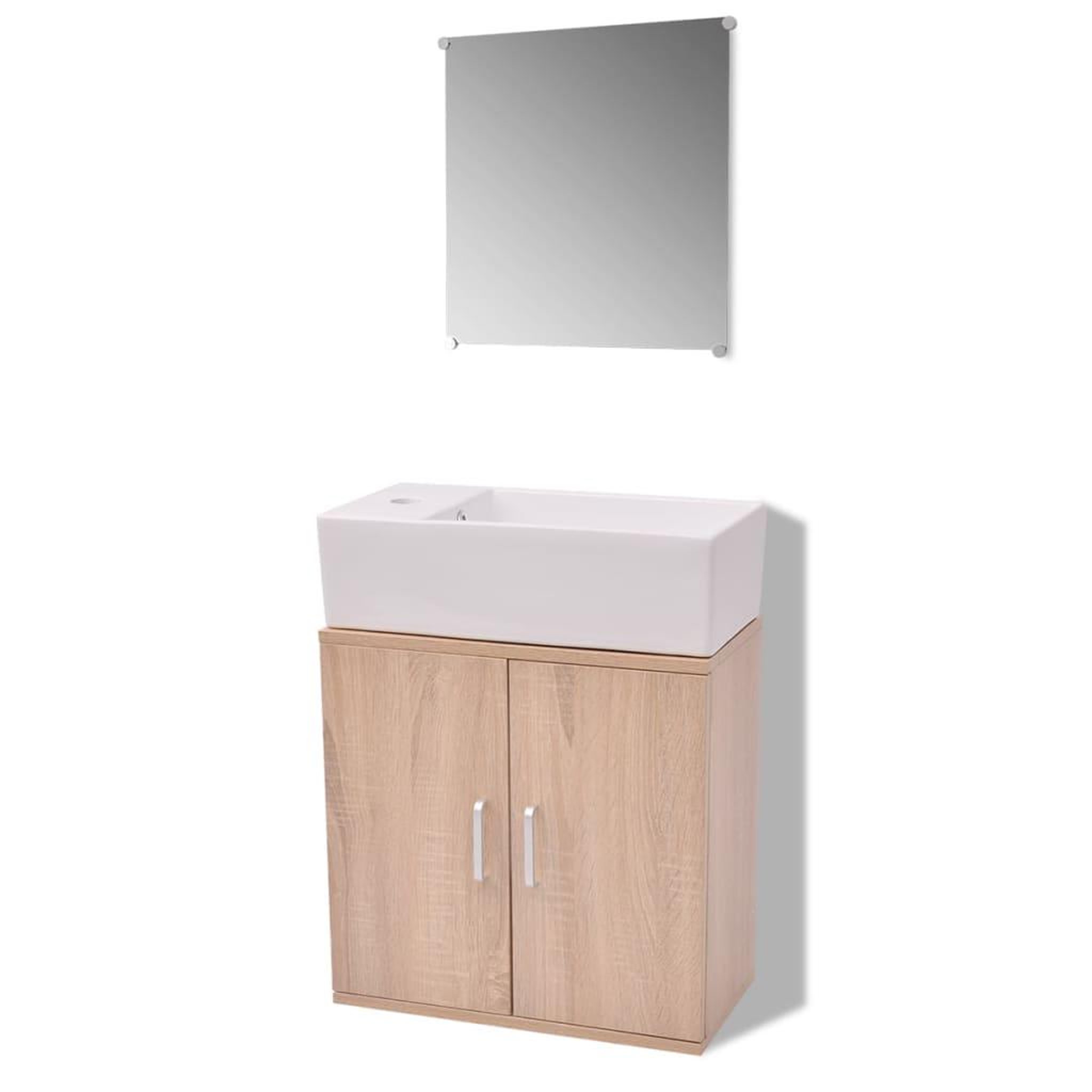 Voir la diapositive 2 : VIDAXL Meubles de salle de bains trois pieces Beige