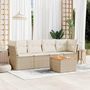 Voir la diapositive 1 : VIDAXL Salon de jardin avec coussins 5 pcs beige resine tressee