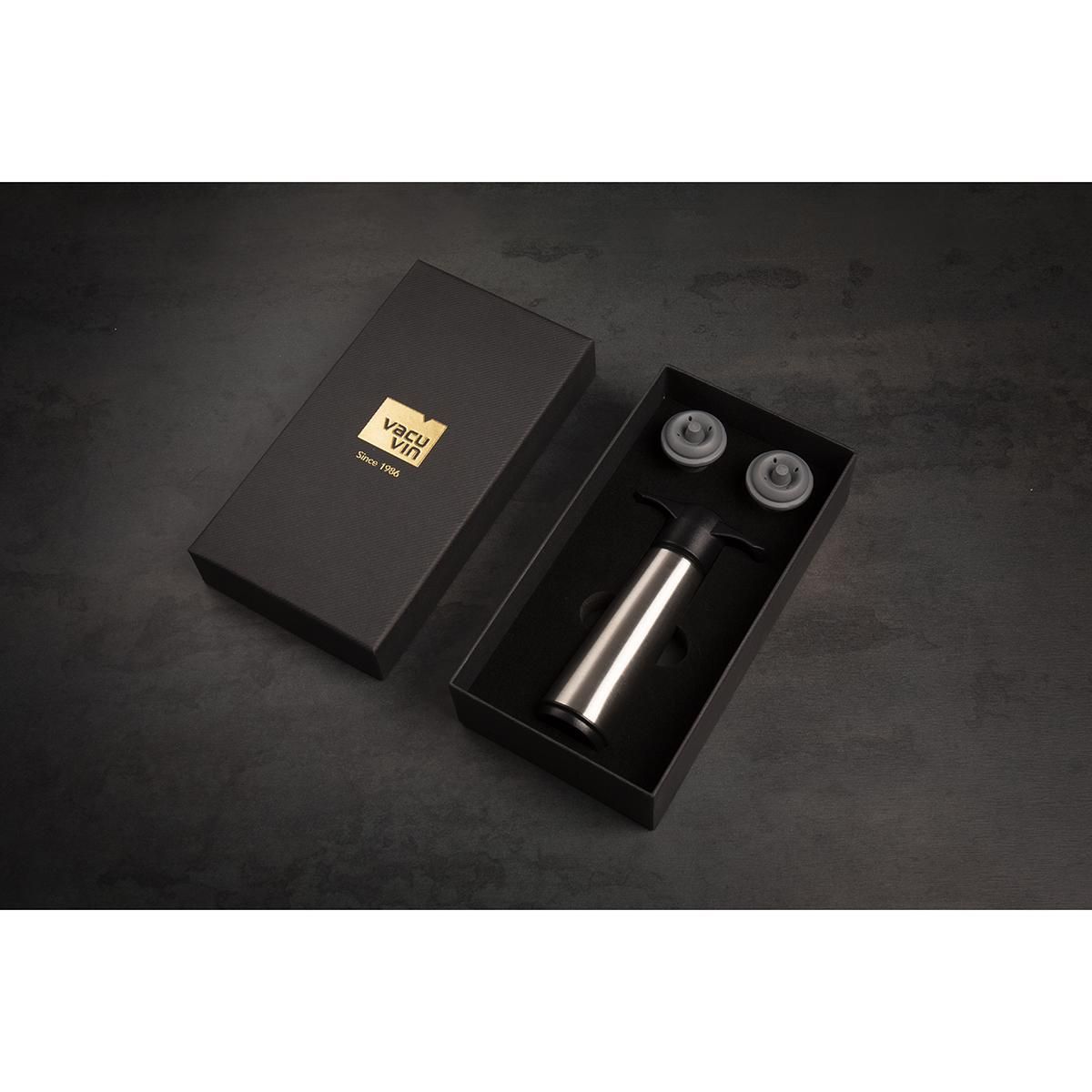 Vacu vin Coffret pompe à vide air + 2 bouchons - 06492616