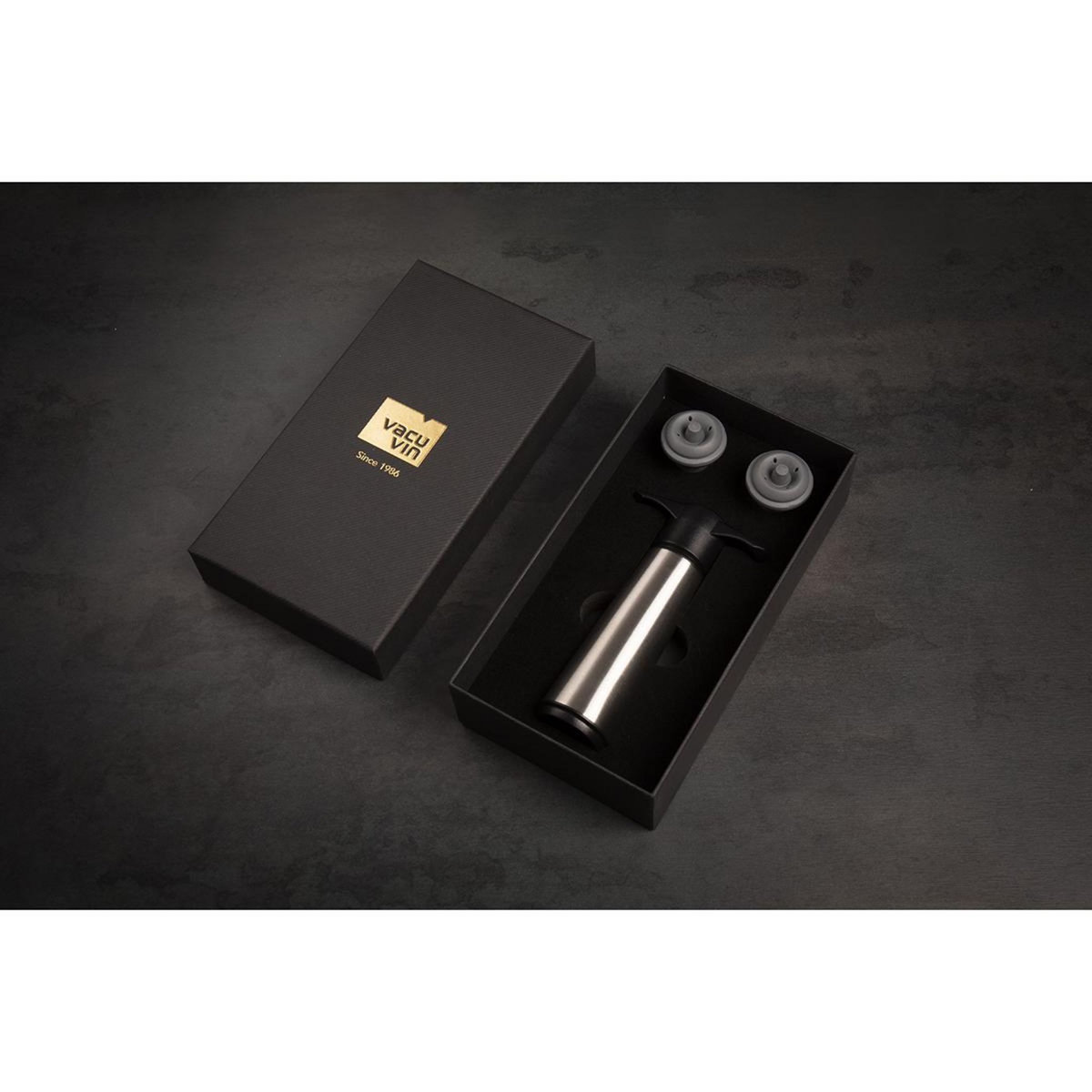 Vacu vin Coffret pompe à vide air + 2 bouchons - 06492616