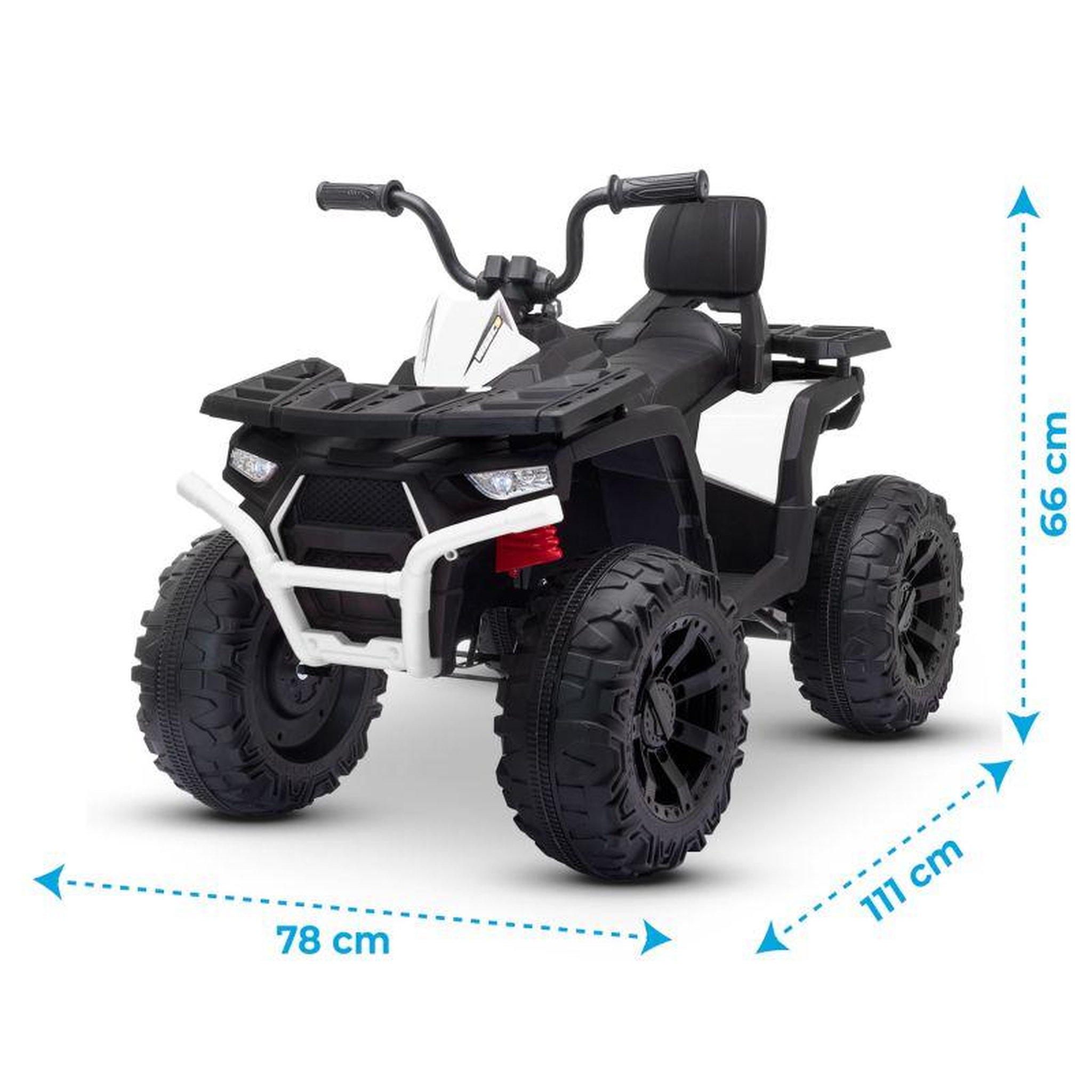 Voir la diapositive 4 : PLAY4FUN Quad électrique 2x 40W pour enfant - avec 4 suspensions, Marche AV/AR et Système audio