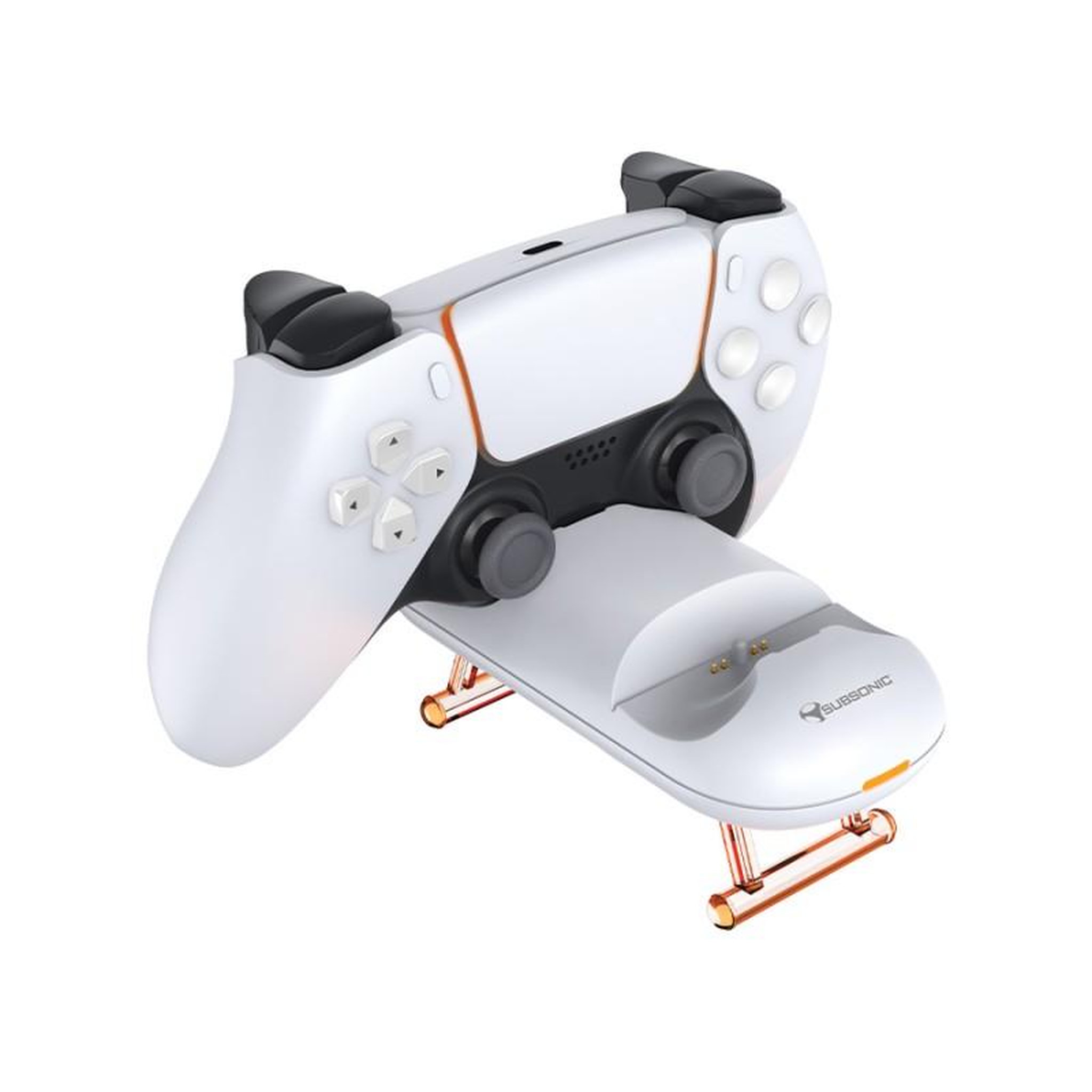 Voir la diapositive 2 : Subsonic Chargeur manette PS5, Station de recharge compacte avec câble usb-c pour manette Dualsense