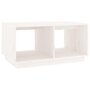 Voir la diapositive 2 : VIDAXL Table basse Blanc 80x50x40 cm Bois massif de pin