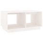 Voir la diapositive 2 : VIDAXL Table basse Blanc 80x50x40 cm Bois massif de pin