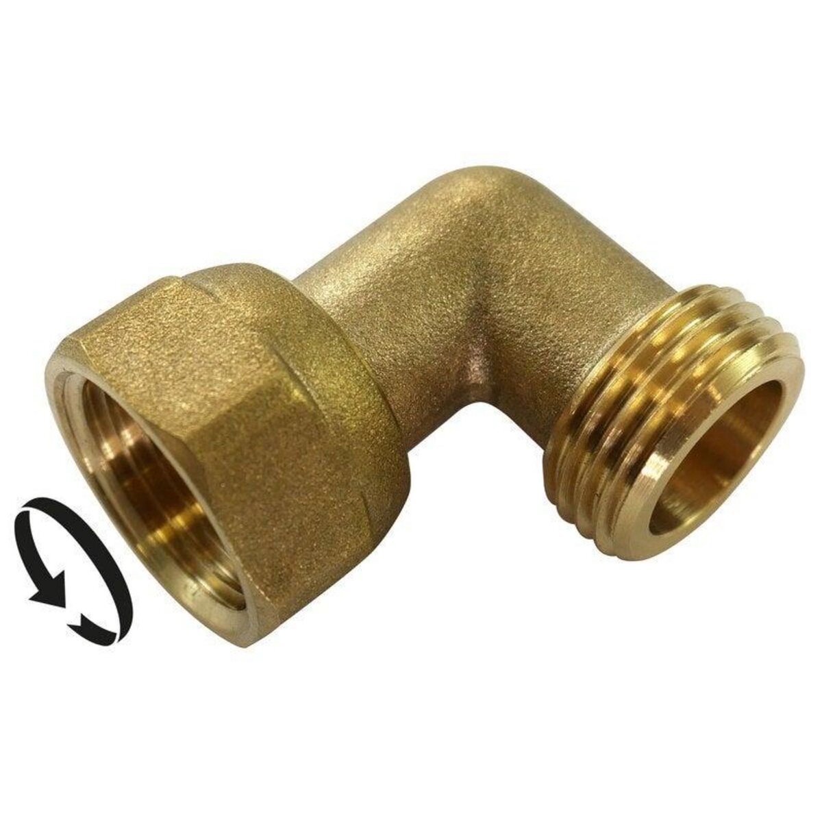 CENTRALE BRICO Coude laiton mâle/femelle 12/17 (3/8  ) avec écrou libre