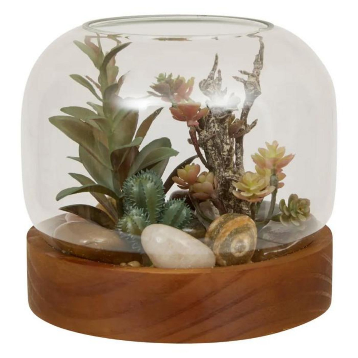 ATMOSPHERA Terrarium de Plantes Artificielles  Wonj  15cm Multicolore