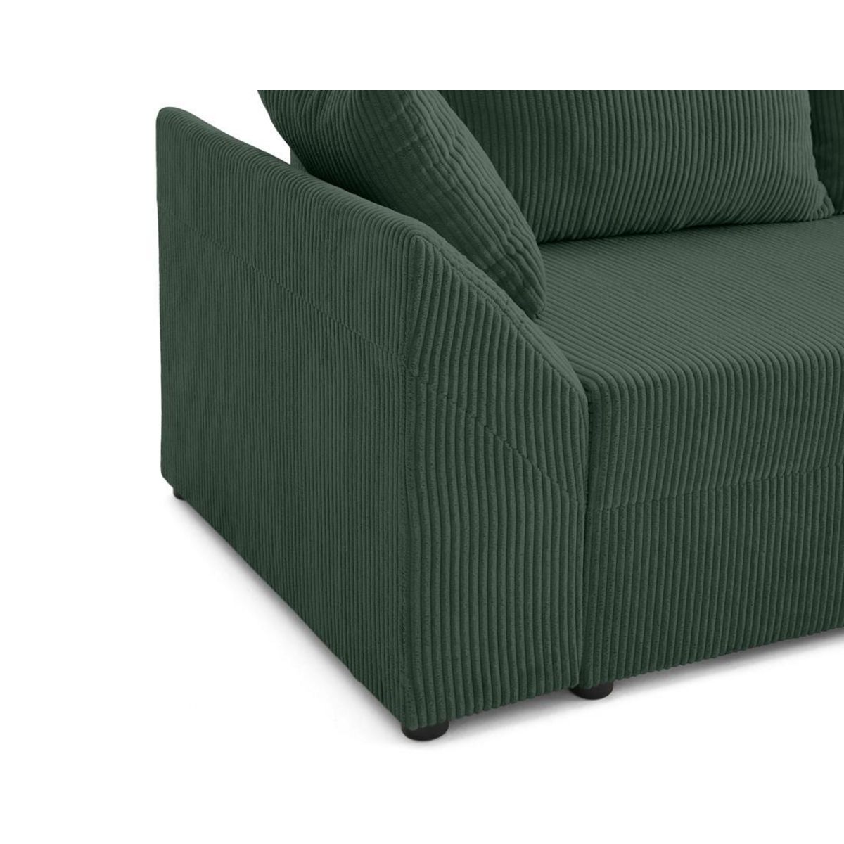 BEST MOBILIER Mike - canapé d'angle réversible - 4 places - convertible avec coffre - en velours côtelé