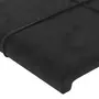 VIDAXL Tete de lit avec oreilles Noir 103x16x118/128 cm Velours