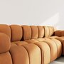 Voir la diapositive 6 : LISA DESIGN Ruby - canapé modulable d'angle droit 4 places en velours texturé