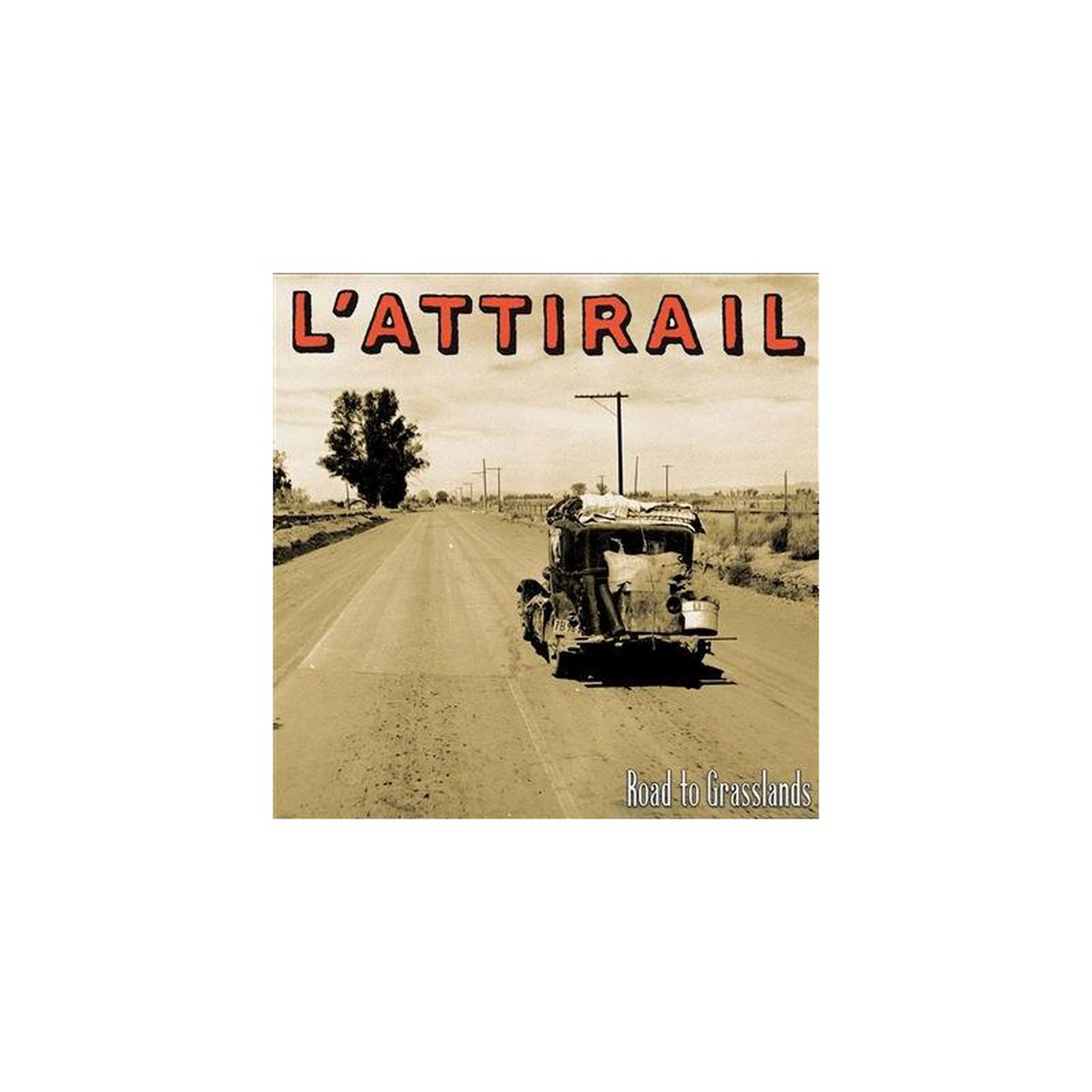 Vinyle lp road to grasslands de l'attirail, 1 disque, folk, pochette vintage sur le label l'autre