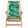 Voir la diapositive 4 : VIDAXL Chaise pliable plage motif de feuilles bois d'eucalyptus/tissu