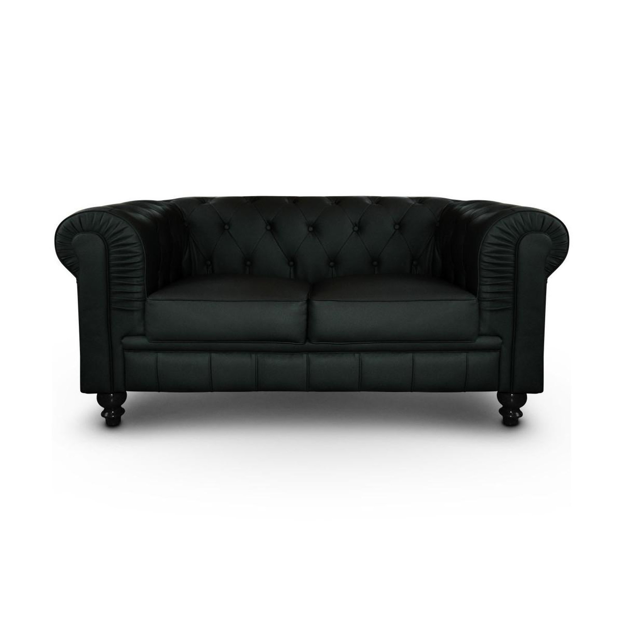 Paris Prix Canapé 2 places  chesterfield  158cm noir