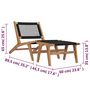 Voir la diapositive 6 : VIDAXL Chaise longue avec repose-pied Bois de teck solide et corde