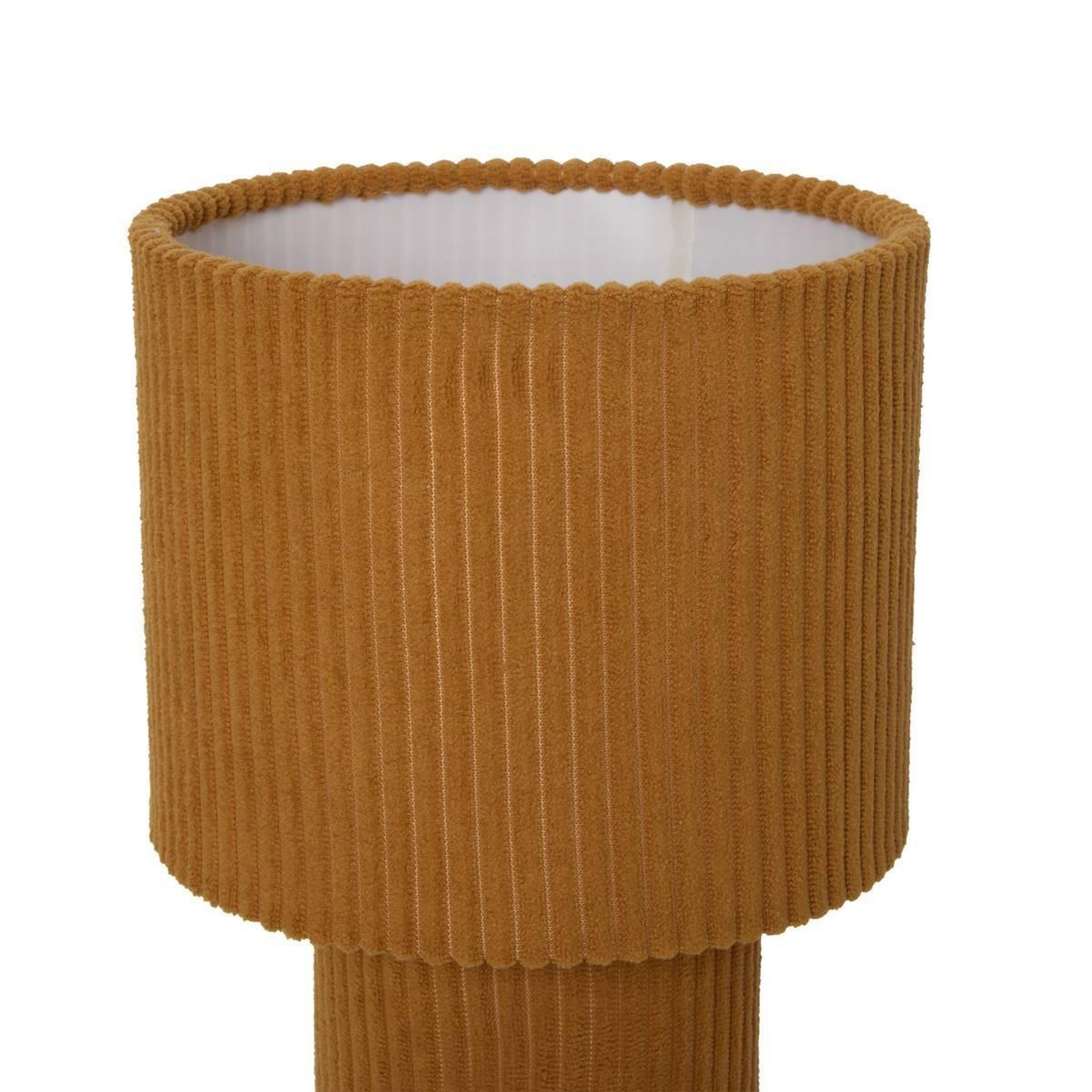 Voir la diapositive 2 : ATMOSPHERA Lampe à poser côtelée  jolina  28cm ocre