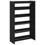 Voir la diapositive 2 : VIDAXL Etagere a chaussures noir 60x25x100 cm bois d'ingenierie