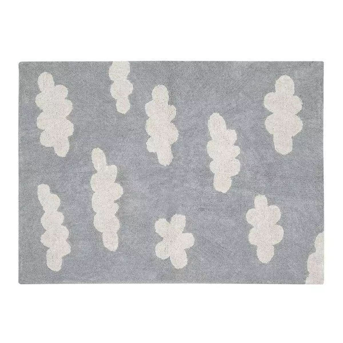 Lorena Canals Tapis coton motif nuage - gris - 120 x 160