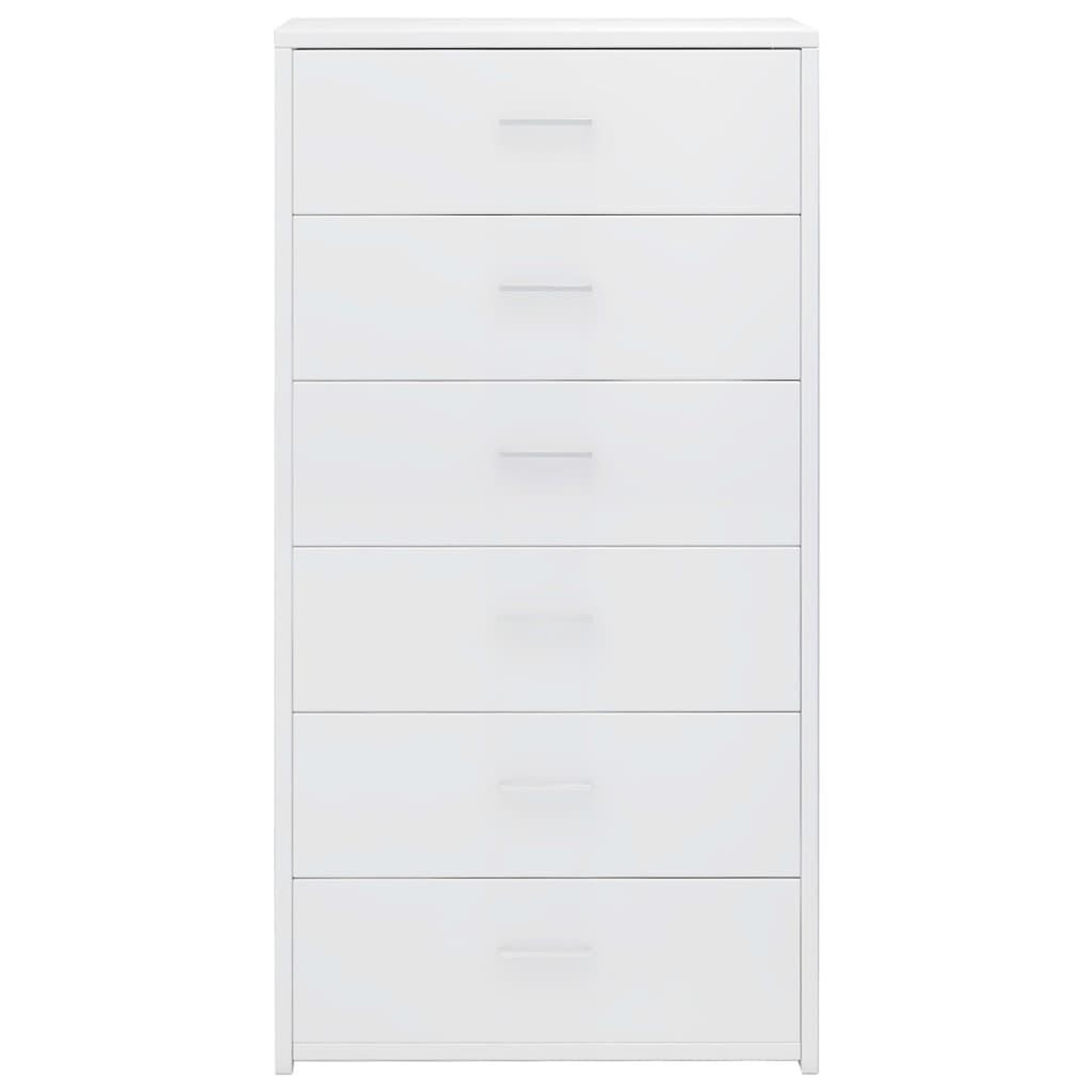 Voir la diapositive 4 : VIDAXL Buffet avec 6 tiroirs Blanc brillant 50x34x96cm Bois ingenierie