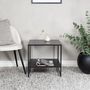 Voir la diapositive 5 : Paris Prix Table d'Appoint Avec Étagère  Staal  50cm Noir