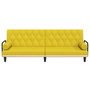 Voir la diapositive 4 : VIDAXL Canape-lit avec accoudoirs jaune clair tissu