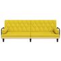 Voir la diapositive 4 : VIDAXL Canape-lit avec accoudoirs jaune clair tissu