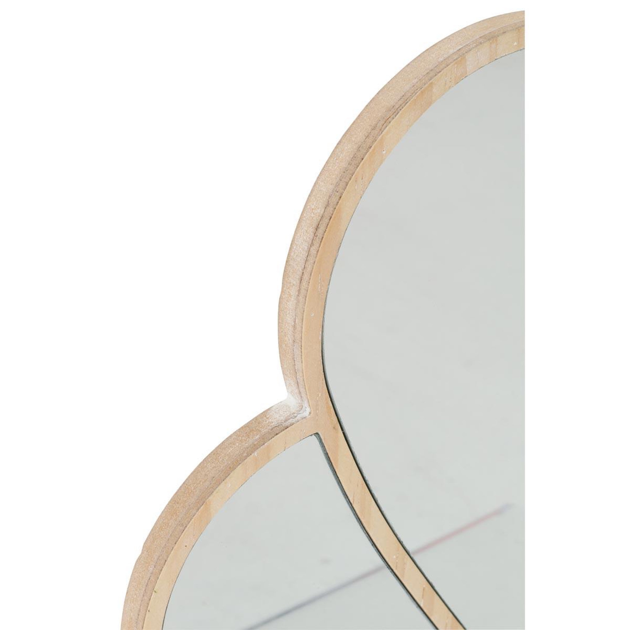 Voir la diapositive 2 : J-LINE Miroir Mural  Coquillage  50cm Naturel