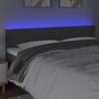 Voir la diapositive 3 : VIDAXL Tete de lit a LED Gris fonce 200x5x78/88 cm Tissu