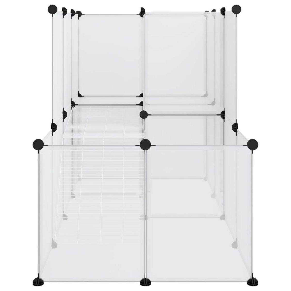 VIDAXL Cage pour petits animaux Transparent 142x74x93 cm PP et Acier