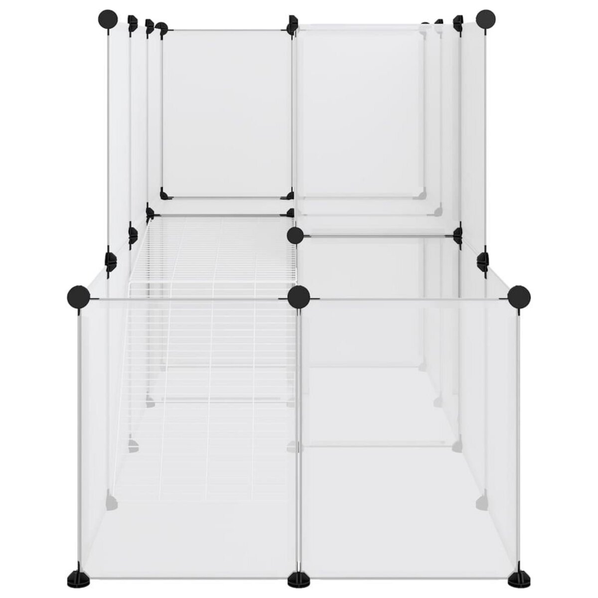 VIDAXL Cage pour petits animaux Transparent 142x74x93 cm PP et Acier