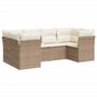 Voir la diapositive 2 : VIDAXL Salon de jardin avec coussins 6 pcs beige resine tressee