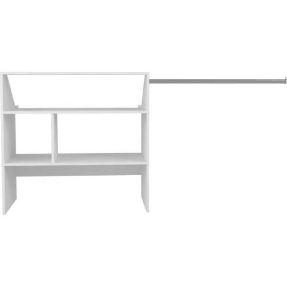 MARKET24 Kit dressing sous comble ARTIC EKIPA - Décor mélaminé blanc - 1 penderie - L197 x P50 x H94 cm