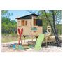 Voir la diapositive 1 : Soulet Cabane de jardin pour enfant avec toboggan - Bois - H2.46m - PORTLAND