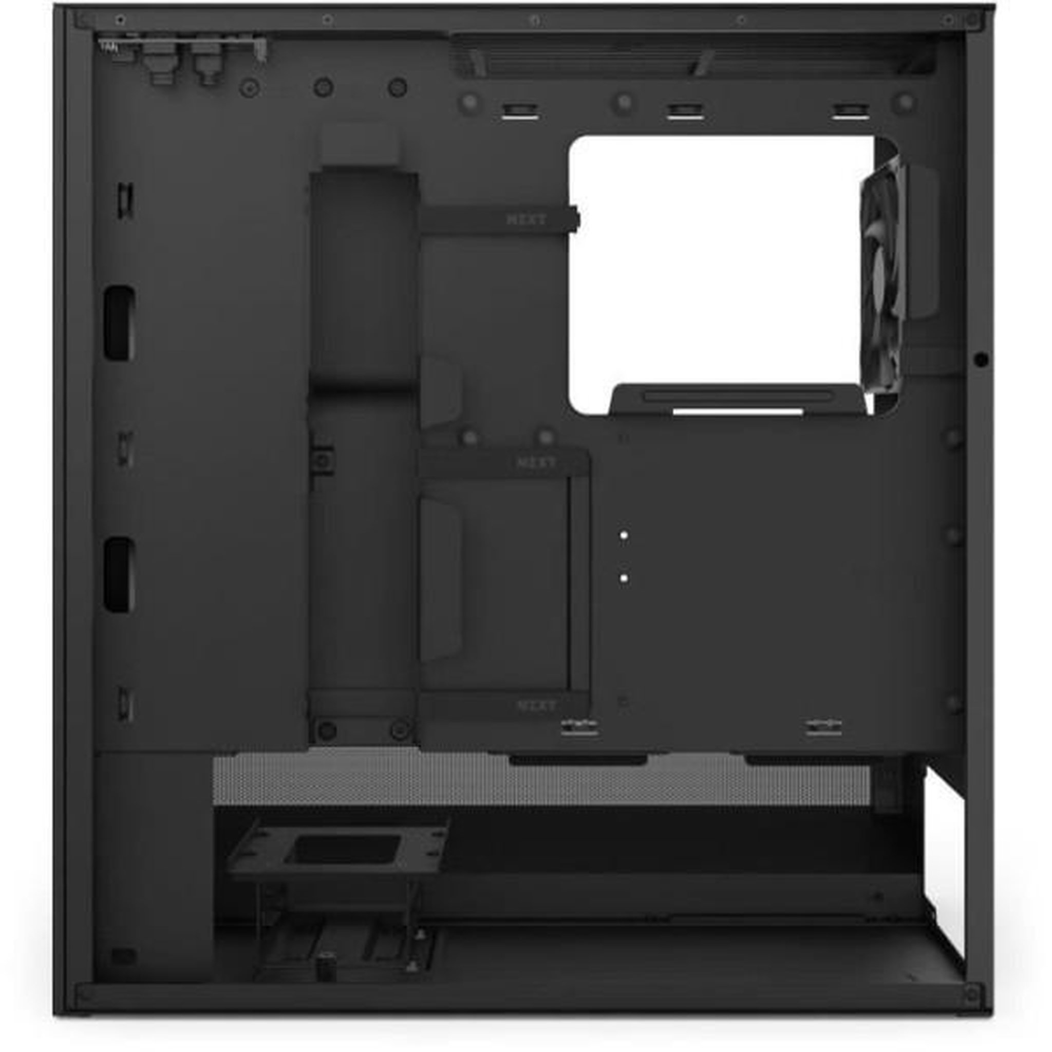 Voir la diapositive 2 : NZXT Boitier moyen-tour compact atx - nzxt - cc-h52fb-r1 - h5 flow rgb avec ventilateurs rgb inclus - noir