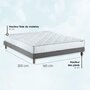 Voir la diapositive 4 : IDLITERIE Pack literie complet ASTRE : matelas, sommier, couette et oreillers, made in France
