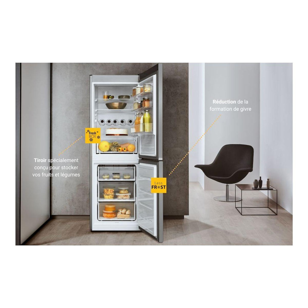 Whirlpool Réfrigérateur combiné W5721EOX2