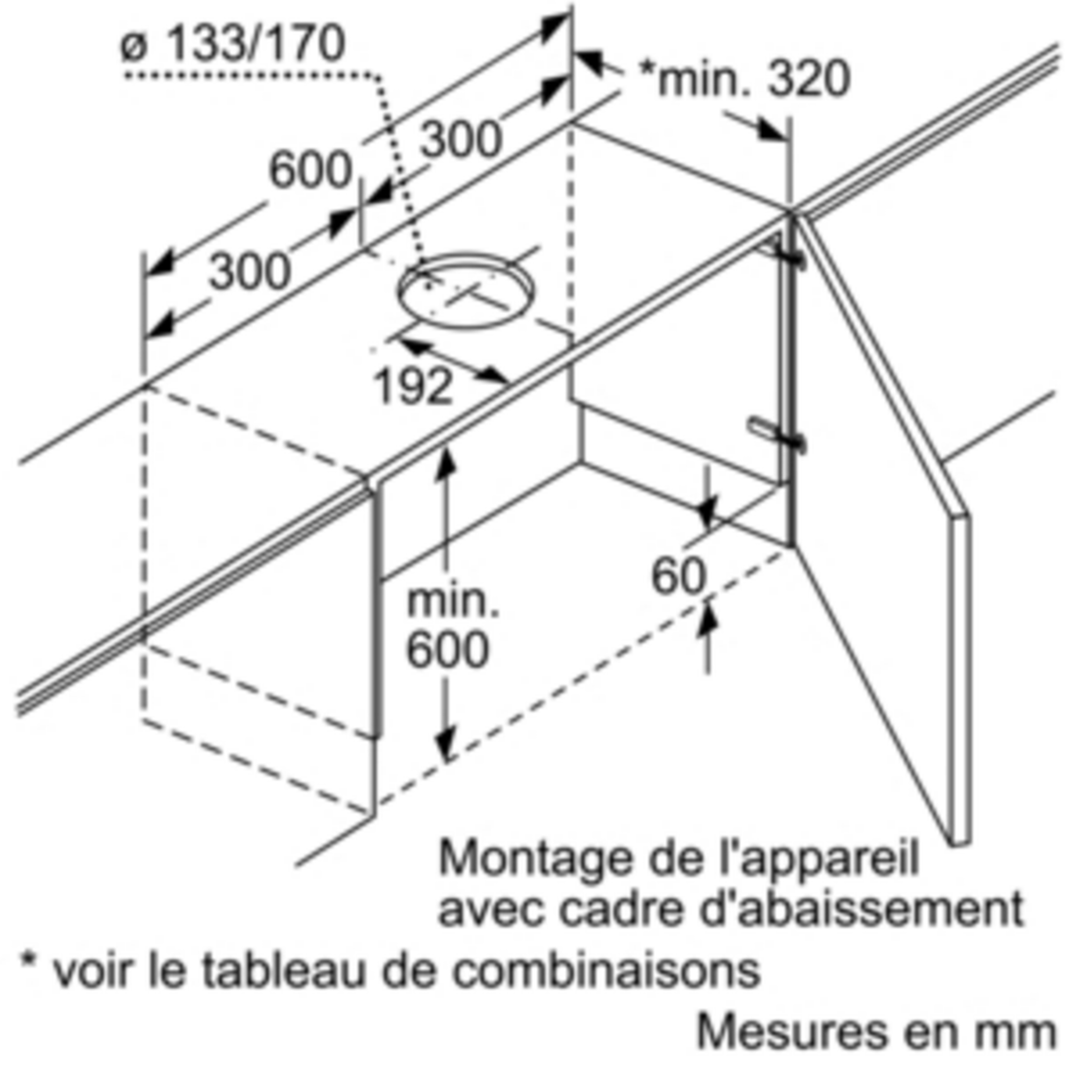Voir la diapositive 5 : Neff Cadre d'abaissement pour hotte - z54tl60x0