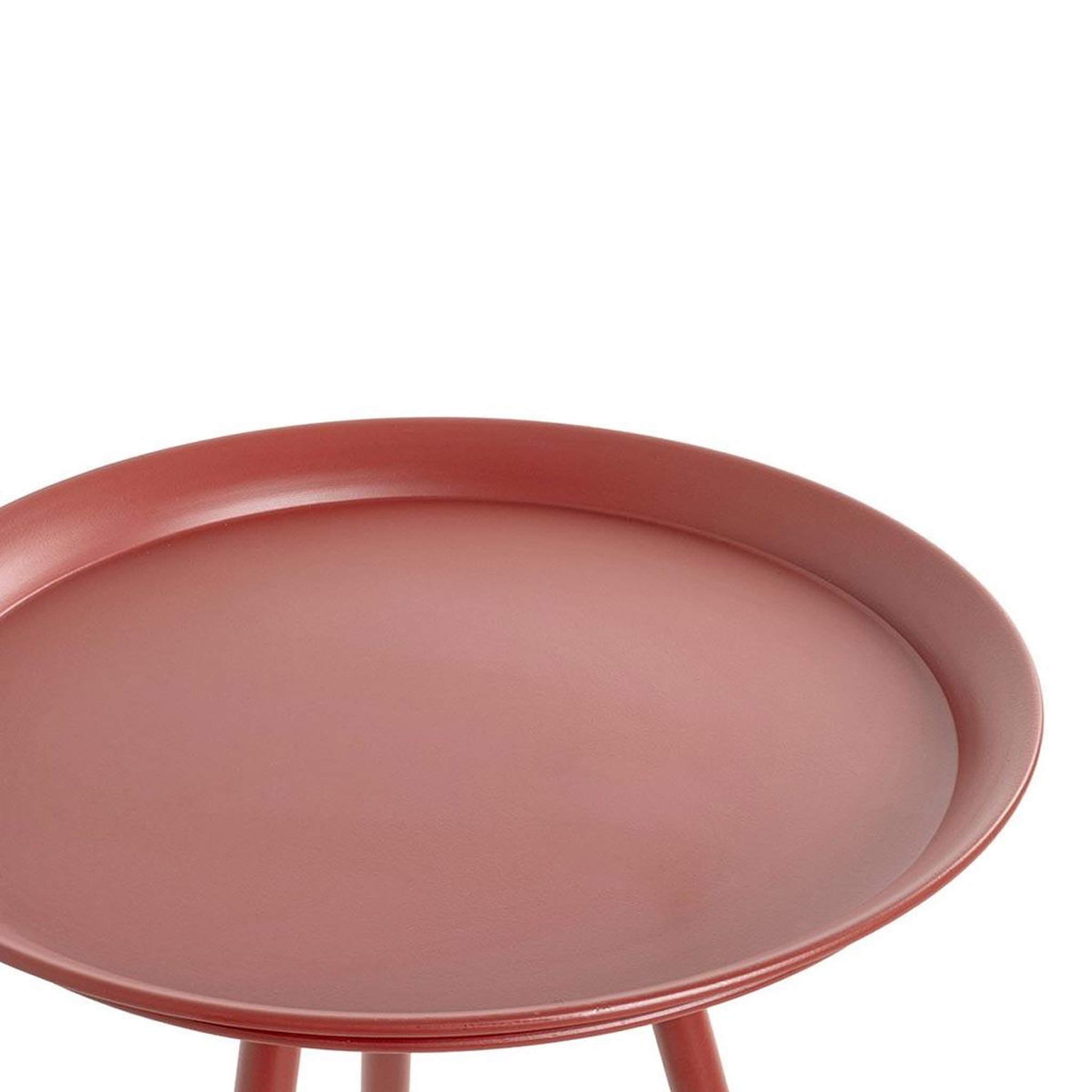Voir la diapositive 2 : Paris Prix Table d'appoint ronde  trevor  54cm rouge