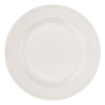 SECRET DE GOURMET Lot de 6 Assiettes Plates  Perle  27cm Blanc