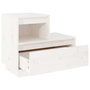 Voir la diapositive 5 : VIDAXL Table de chevet Blanc 60x34x51 cm Bois de pin solide