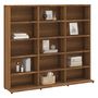 Voir la diapositive 3 : VIDAXL Armoire a CD Chene marron 102x23x89,5 cm Bois d'ingenierie