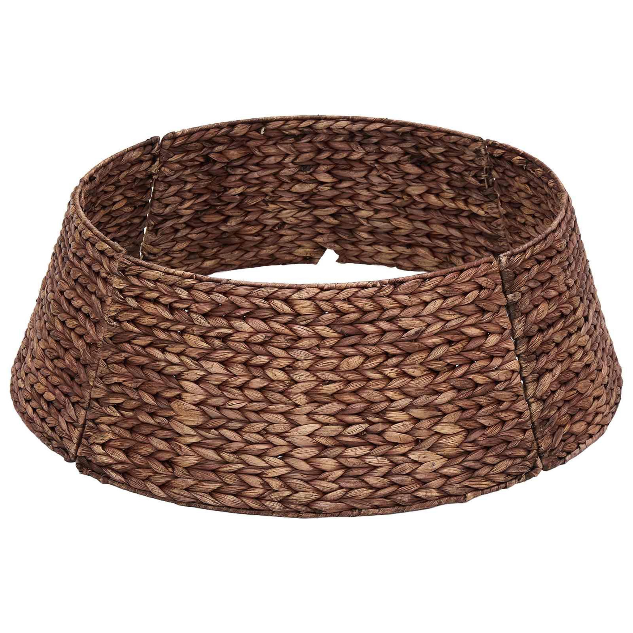 VIDAXL Collier de sapin de Noël Rond Marron Diam. 105 x 28 cm