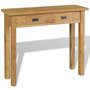 Voir la diapositive 1 : VIDAXL Table console teck massif 90x30x80 cm