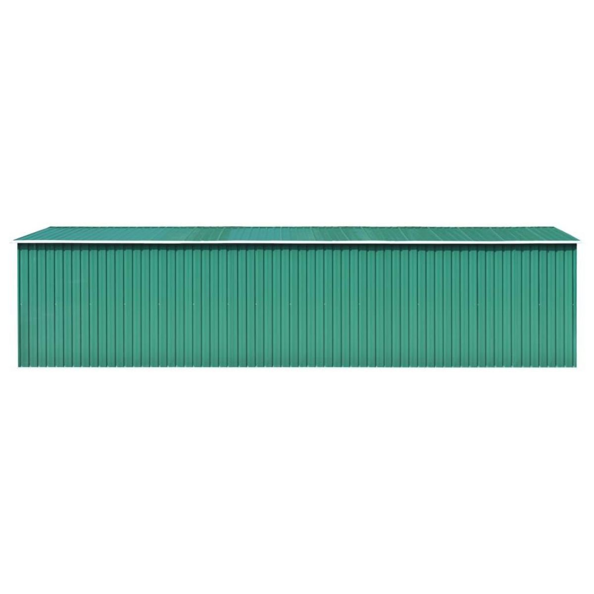 VIDAXL Abri de jardin Vert 257x779x181 cm Acier galvanise